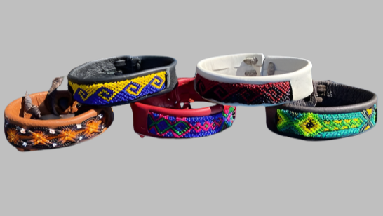Embroidered Leather Bracelet