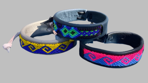 Embroidered Leather Bracelet